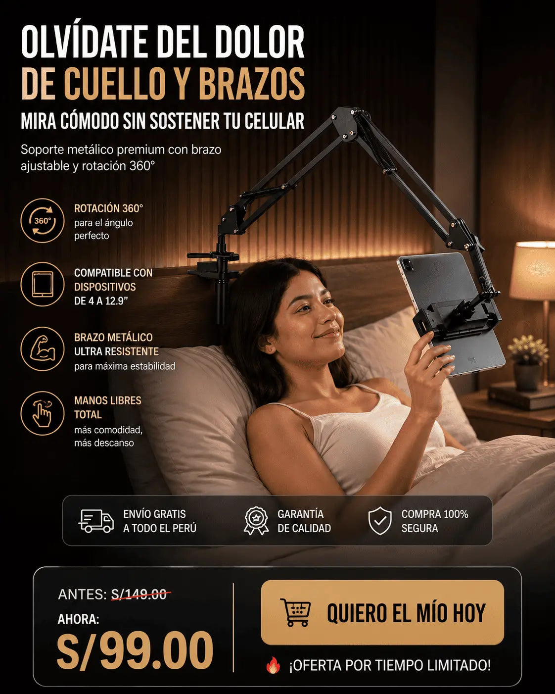 Soporte Manos Libres 360° Pro
